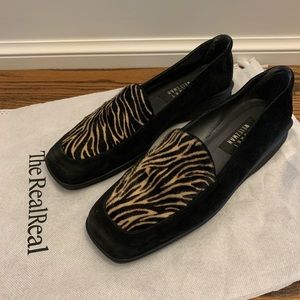 Vintage Stuart Weitzman Suede Square Toe Loafers✨